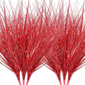 MARCH WIND Christmas Decorations for Indoor and Outdoor Use 6 Pack, UV Resistant, Realistic Artificial Shrubs Plants Onion Grass for Home, Office, Living Room, Garden, Patio Decoration