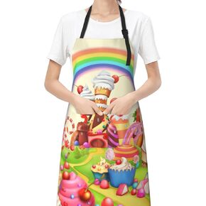 Siiuuol Cute Cats Unisex Waterproof Kitchen Chef Apron - With Adjustable Bib Apron