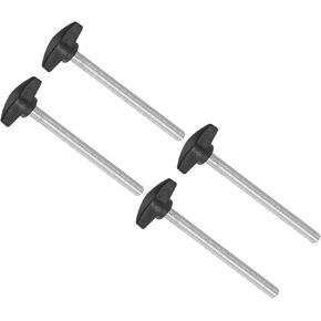 Tee Wing Knobs Thumb Screw, M8 x 90mm Male Thread, Plastic T Thumb Clamping Screw Threaded Stud Hand Knobs Grip, (Applications: for Machinery Lathes), 4-Pieces