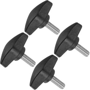 Tee Wing Knobs Thumb Screw, M6 x 16mm Male Thread, Plastic T Thumb Clamping Screw Threaded Stud Hand Knobs Grip, (Applications: for Machinery Lathes), 4-Pieces
