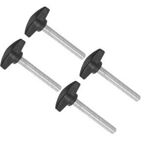 Tee Wing Knobs Thumb Screw, M8 x 50mm Male Thread, Plastic T Thumb Clamping Screw Threaded Stud Hand Knobs Grip, (Applications: for Machinery Lathes), 4-Pieces