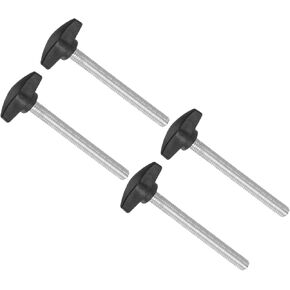Tee Wing Knobs Thumb Screw, M8 x 75mm Male Thread, Plastic T Thumb Clamping Screw Threaded Stud Hand Knobs Grip, (Applications: for Machinery Lathes), 4-Pieces