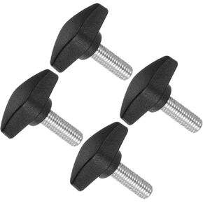 Tee Wing Knobs Thumb Screw, M8 x 20mm Male Thread, Plastic T Thumb Clamping Screw Threaded Stud Hand Knobs Grip, (Applications: for Machinery Lathes), 4-Pieces