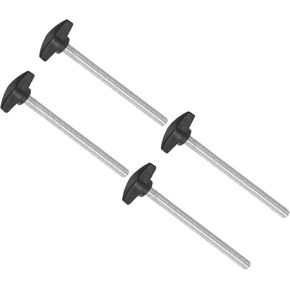Tee Wing Knobs Thumb Screw, M8 x 100mm Male Thread, Plastic T Thumb Clamping Screw Threaded Stud Hand Knobs Grip, (Applications: for Machinery Lathes), 4-Pieces