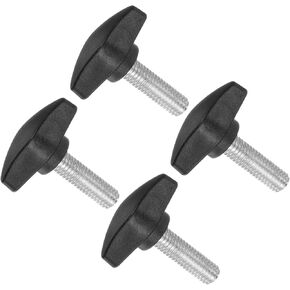 Tee Wing Knobs Thumb Screw, M8 x 25mm Male Thread, Plastic T Thumb Clamping Screw Threaded Stud Hand Knobs Grip, (Applications: for Machinery Lathes), 4-Pieces