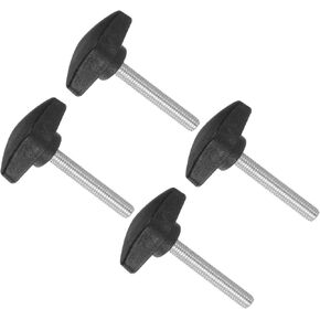 Tee Wing Knobs Thumb Screw, M6 x 45mm Male Thread, Plastic T Thumb Clamping Screw Threaded Stud Hand Knobs Grip, (Applications: for Machinery Lathes), 4-Pieces