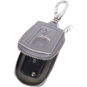 حافظة مفاتيح سيارة فاخرة عالمية من LinsCraft، غطاء جلدي لمفتاح السيارة، واقي مفتاح السيارة، حامل مفتاح السيارة لجهاز التحكم عن بعد (أسود) in Kuwait