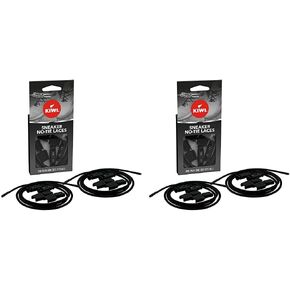 KIWI Sneakers No-tie Laces, Black, 1 Pair (Pack of 2)