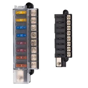8-Circuit Fuse Block: Universal Power Distribution for Vehicles & Boats | Waterproof Marine Grade | Easy Installation & Enhanced Safety | Ideal for Lights, Radios, GPS