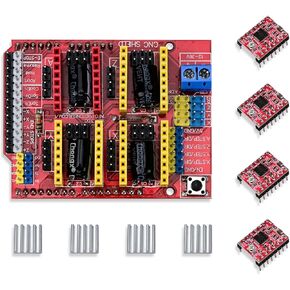 CNC Shield Expansion Board V3.0 with A4988 Stepper Motor Driver for Engraver 3D Printer.