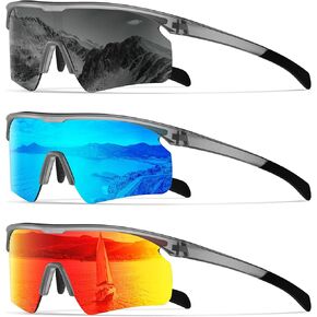 Sport Polarized Sunglasses for Men and Women, Stylish and Lightweight Cycling Sunglasses with UV400 Protection
