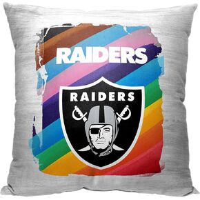 Northwest The Company NFL Las Vegas Raiders Pillow, 18" x 18", Pride - Brush