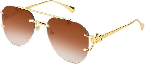 Rimless Sunglasses Women Designer Sunscreen Glasses Summer Oval Fashion Luxe Femme Sunglasses Outdoor Sports Vacation Vintage in Saudi Arabia