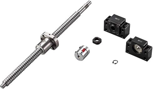 TEN-HIGH Ball Screw CNC Parts RM1605- NSC, 1pcs Ball Screw + 1pcs Nut + 1pcs BK/BF12 End Support Units + 1pcs Coupler + End Machining, Diameter 16mm Lead 5mm Length 600mm in Kuwait