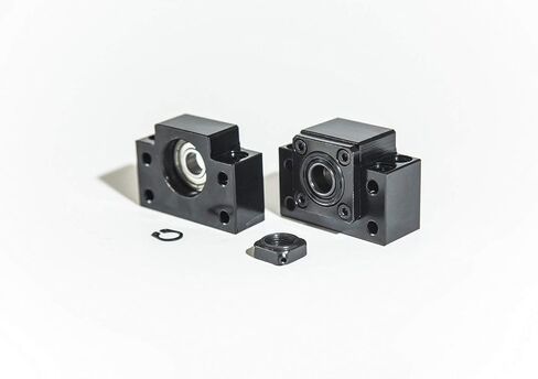 TEN-HIGH Ball Screw CNC Parts RM1605- NSC, 1pcs Ball Screw + 1pcs Nut + 1pcs BK/BF12 End Support Units + 1pcs Coupler + End Machining, Diameter 16mm Lead 5mm Length 600mm in Kuwait