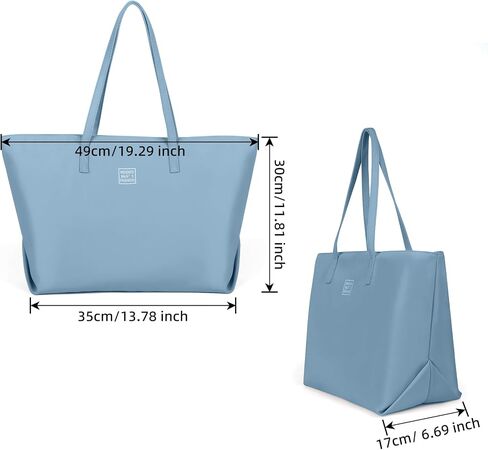 Casual Nylon Tote Bag for Women Water Resistant Shoulder Tote Handbag with Zipper for Wrok Travel in Saudi Arabia