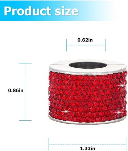 4PCS Bling Car Headrest Collars, Crystal Rhinestone Automotive Head Rest Collars, Vehicle Interior Rings Decor Charm Accessories for Women Girls, Universal for RV, SUV, Truck (AB Color) in Saudi Arabia