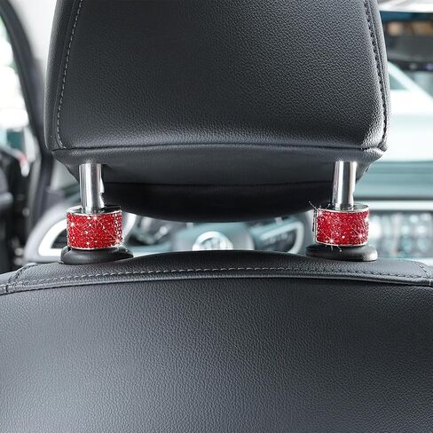 4PCS Bling Car Headrest Collars, Crystal Rhinestone Automotive Head Rest Collars, Vehicle Interior Rings Decor Charm Accessories for Women Girls, Universal for RV, SUV, Truck (AB Color) in Saudi Arabia