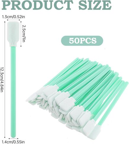 Molain 50Pcs Professional Foam Cleaning Swab Sticks for Lab, Dust-Free Cleaning Sponge Tip Swabs for Printer Heads, Scanners, Camera Lenses, Chip Hard Disk Industries, Optical Lenses, Equipment in Saudi Arabia