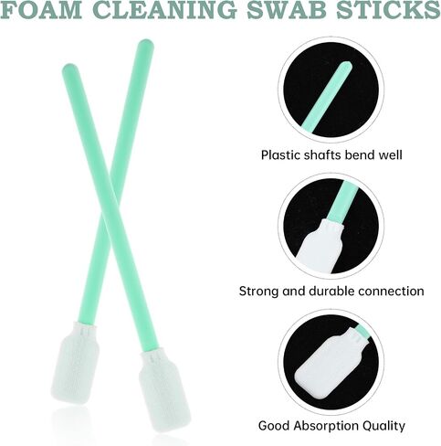 Molain 50Pcs Professional Foam Cleaning Swab Sticks for Lab, Dust-Free Cleaning Sponge Tip Swabs for Printer Heads, Scanners, Camera Lenses, Chip Hard Disk Industries, Optical Lenses, Equipment in Saudi Arabia