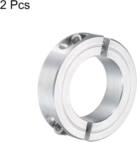 uxcell 2Pcs Double Split Clamp-On Shaft Collar for 1-3/8" Shaft, Two-Piece Clamping Collar 2-1/4" OD, 9/16" Thickness, Aluminum Alloy Set Screw Split Collar Clamp in Saudi Arabia
