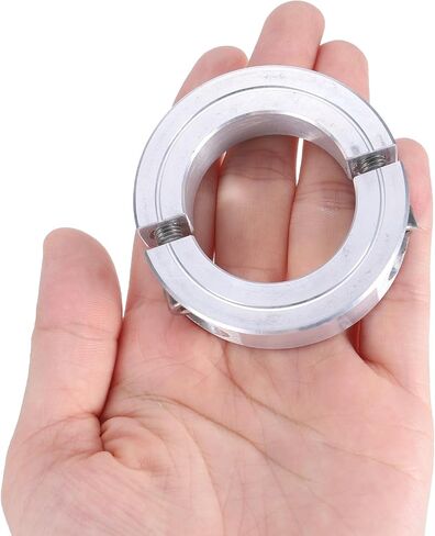 uxcell 2Pcs Double Split Clamp-On Shaft Collar for 1-3/8" Shaft, Two-Piece Clamping Collar 2-1/4" OD, 9/16" Thickness, Aluminum Alloy Set Screw Split Collar Clamp in Saudi Arabia