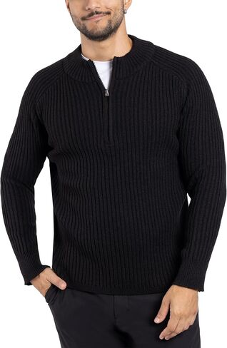 X RAY Mens Quarter Zip Pullover Sweater, Slim Fit Knit Long Sleeve Polo Quarter Zip Pullover Golf Sweatshirt for Men in Saudi Arabia