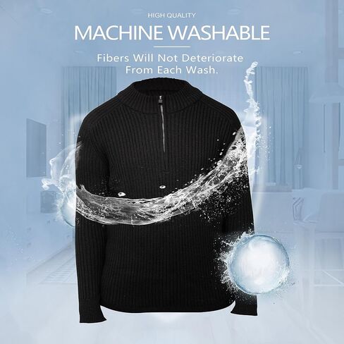 X RAY Mens Quarter Zip Pullover Sweater, Slim Fit Knit Long Sleeve Polo Quarter Zip Pullover Golf Sweatshirt for Men in Saudi Arabia
