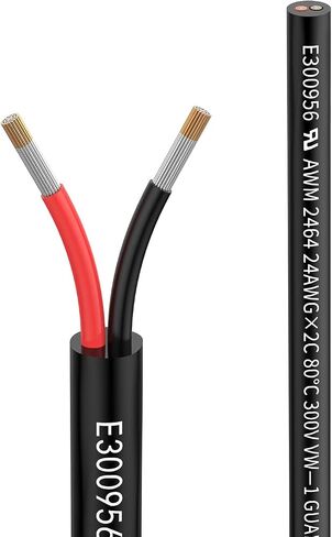 سلك قياس 24 24/2 سلك كهربائي 2 كابل تمديد موصل 10 أقدام UL2464 DC 5V/12V/24V/300V 24 AWG سلك نحاسي معلب خالي من الأكسجين جهد منخفض لمصابيح LED للسيارات in Kuwait