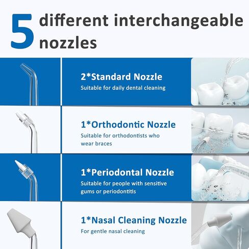 JIMOK Water Flosser - 4 Modes Cordless Portable Water Flosser for Teeth, IPX7 Waterproof, 200ml Removable Water Tank, Easy to Clean, Rechargeable Oral Irrigator Cleaner for Home and Travel(Grey) in Saudi Arabia