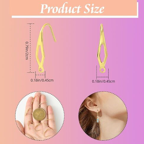 BEEFLYING 5 Pairs Brass Huggie Earring Hoops with Loops 18 Gauge Real 18K Gold Plated Earrin Hooks for DIY Earring Jewelry Making in Saudi Arabia