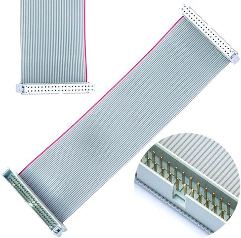 IDC Cable IDE Flat Ribbon Cable 10/14/16/20/26/30/34/40 Pin Ribbon Cable IDC Cable Connector, Male to Female IDE Extension Cable 50CM Length FC 26-Pin 2Pcs(KS-MF26) in Kuwait