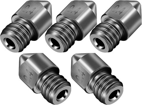 Iverntech 10 pcs MK8 Extruder Nozzle 3D Printer High Temperature Hardened Steel Nozzles 0.4mm/1.75mm,Compatible with Makerbot,Creality CR-10 Ender 3, Prusa i3 in Saudi Arabia