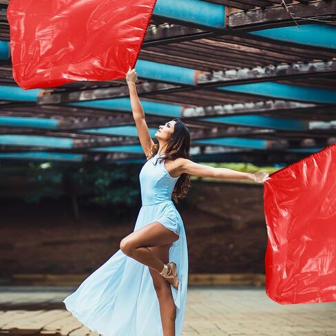 2pcs Rectangle Worship Flags, 51x45 Inch Praise Dance Flags with 2 Scalable Rods Shiny Angel Wing Flags for Dance Church Outdoor Performance Ministry Banderas de Danza (Gold) in Saudi Arabia