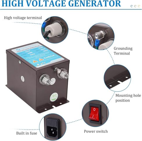 مسدس هواء مؤين 7 كيلو فولت مضاد للكهرباء الساكنة لسجلات الفينيل، مزيل ثابت يستخدم مع ضاغط الهواء، مسدس مضاد للكهرباء الساكنة للطلاء التلقائي + مولد الجهد العالي (بندقيتين مؤينتين) in Kuwait