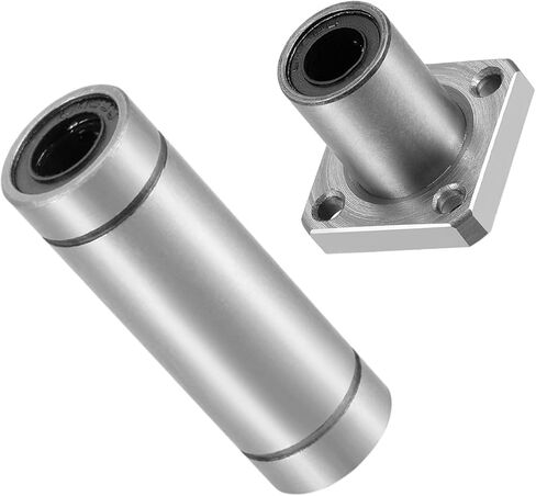 uxcell Square Flange Linear Ball Bearings 8mm Bore Dia 15mm OD 24mm L 2pcs, Extra Long Linear Ball Bearings 8mm Bore Dia 15mm OD 45mm L 2pcs in Saudi Arabia