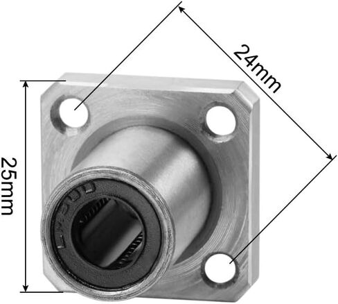uxcell Square Flange Linear Ball Bearings 8mm Bore Dia 15mm OD 24mm L 2pcs, Extra Long Linear Ball Bearings 8mm Bore Dia 15mm OD 45mm L 2pcs in Saudi Arabia