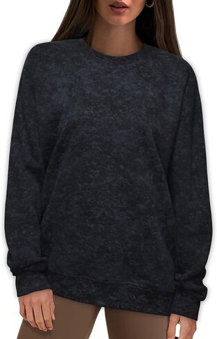 Oversized Sweatshirt for Women Fashion: CrewNeck Causal Basic Fall Clothes Tops Loose Fit Pullove in Saudi Arabia