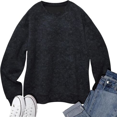 Oversized Sweatshirt for Women Fashion: CrewNeck Causal Basic Fall Clothes Tops Loose Fit Pullove in Saudi Arabia