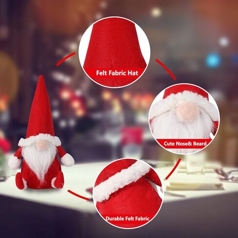 Decorative Door Stopper Santa Claus Door Stop, Fabric Heavy Duty Weighted Doorstop Wall Protector, Christmas Gnomes Ornaments for Home Office Decoration in Saudi Arabia