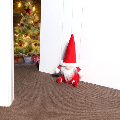 Decorative Door Stopper Santa Claus Door Stop, Fabric Heavy Duty Weighted Doorstop Wall Protector, Christmas Gnomes Ornaments for Home Office Decoration in Saudi Arabia