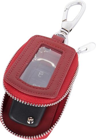 LinsCraft Universal Premium Car Key Fob Case, Leather Key Fob Cover, Key Fob Protector, Car key fob holder for Remote Key Fob (Black) in Saudi Arabia