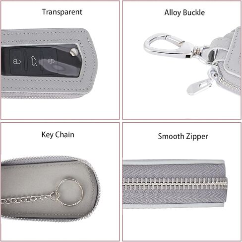 حافظة مفاتيح سيارة فاخرة عالمية من LinsCraft، غطاء جلدي لمفتاح السيارة، واقي مفتاح السيارة، حامل مفتاح السيارة لجهاز التحكم عن بعد (أسود) in Kuwait