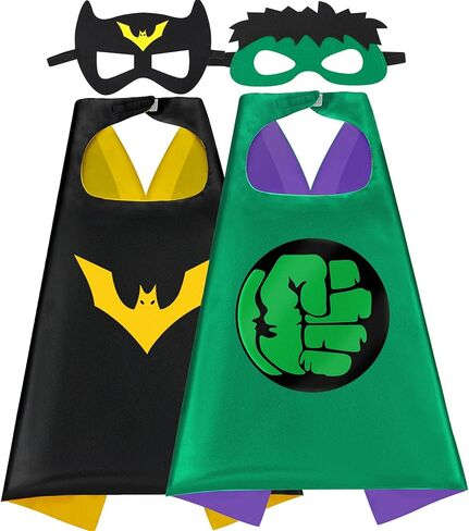 عباءة الأبطال الخارقين للأطفال مع قناع أزياء الهالوين ولباس الحفلات قطعتين in Kuwait