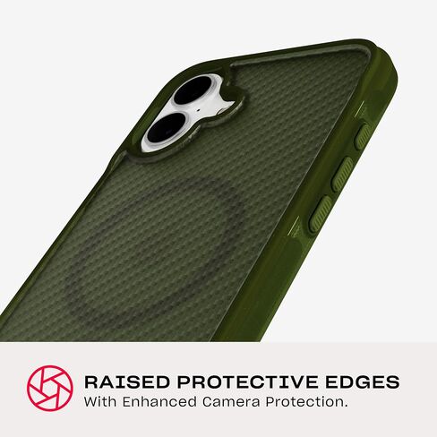 Tech21 EvoArmor for iPhone 16 Plus - Compatible with MagSafe - Impact Protection Case 21x Military Standard Tested in Green in Saudi Arabia