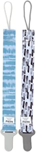 Nuby Infant's 2-Pack Pacifinder Pacifier Clips (Grey/Aqua) in Saudi Arabia