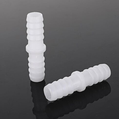 Plastic Hose Barb Fittings, 10 Pcs White Plastic Tubing Connectors 1/2" x 1/2" Pipe Connectors Barbed Splicer Mender Joint Adapter Accessories for Household Adapters Fuel Gas Liquid Air in Saudi Arabia