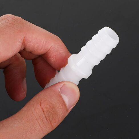 Plastic Hose Barb Fittings, 10 Pcs White Plastic Tubing Connectors 1/2" x 1/2" Pipe Connectors Barbed Splicer Mender Joint Adapter Accessories for Household Adapters Fuel Gas Liquid Air in Saudi Arabia