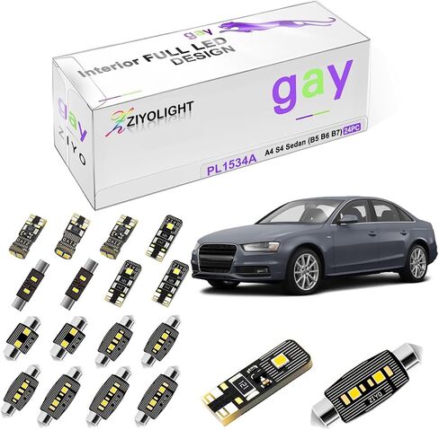 PL153A Replacement for AUDI A4 S4 RS4 Avant B8 2009-2016 LED Interior Light kit Accessories Package, 6000K White Dome Light Bulbs Upgrade (18 Bulbs) in Saudi Arabia
