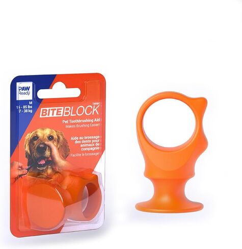 Paw Ready Pet Toothbrushing Assistant for Puppies' Dogs and Cats Allows You to Brush Your pet’s Teeth Without Constantly Worrying About Getting Bitten. (Blue, Small) in Kuwait